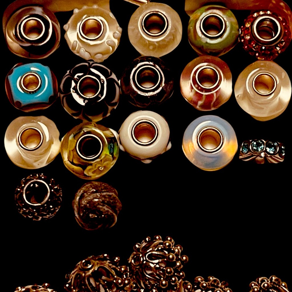 STERLING SILVER SLIDE CHARMS.